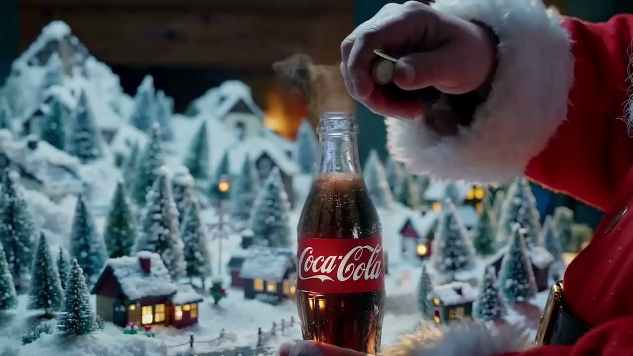 Poster frame from the Coca-Cola Holidays Are Coming RoastIQ walkthrough.