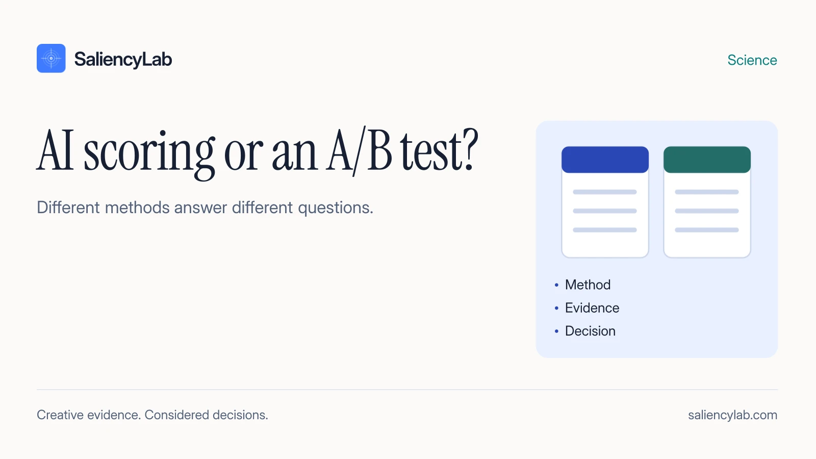 AI Ad Creative Scoring vs A/B Testing: Which One and When